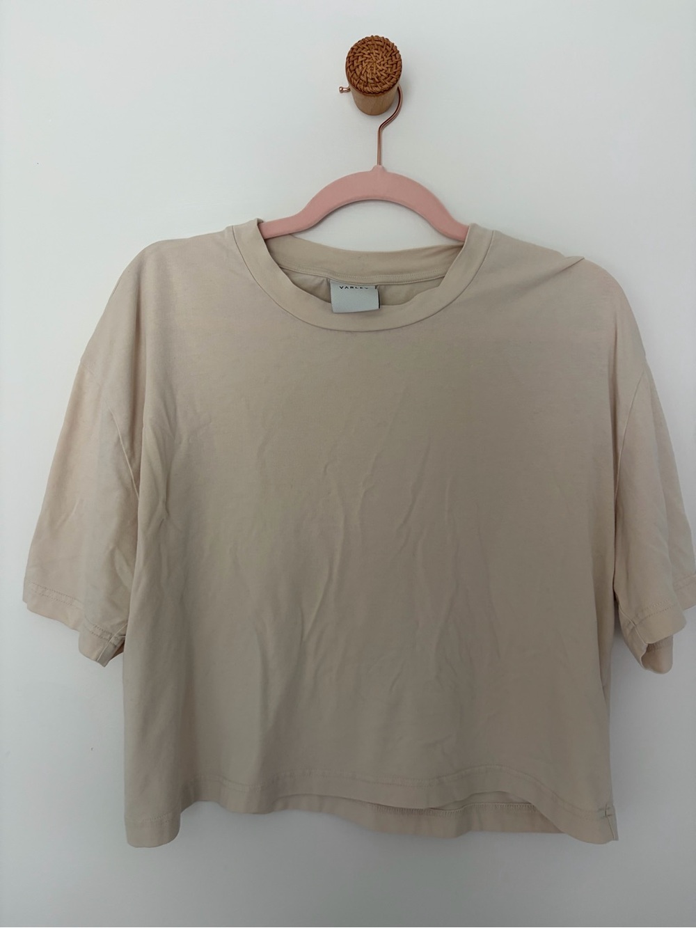 Varley Venice Easy Cotton Blend Crop T Shirt